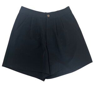 FOREVER 21 Black High-Waisted Dress Shorts - Size Large